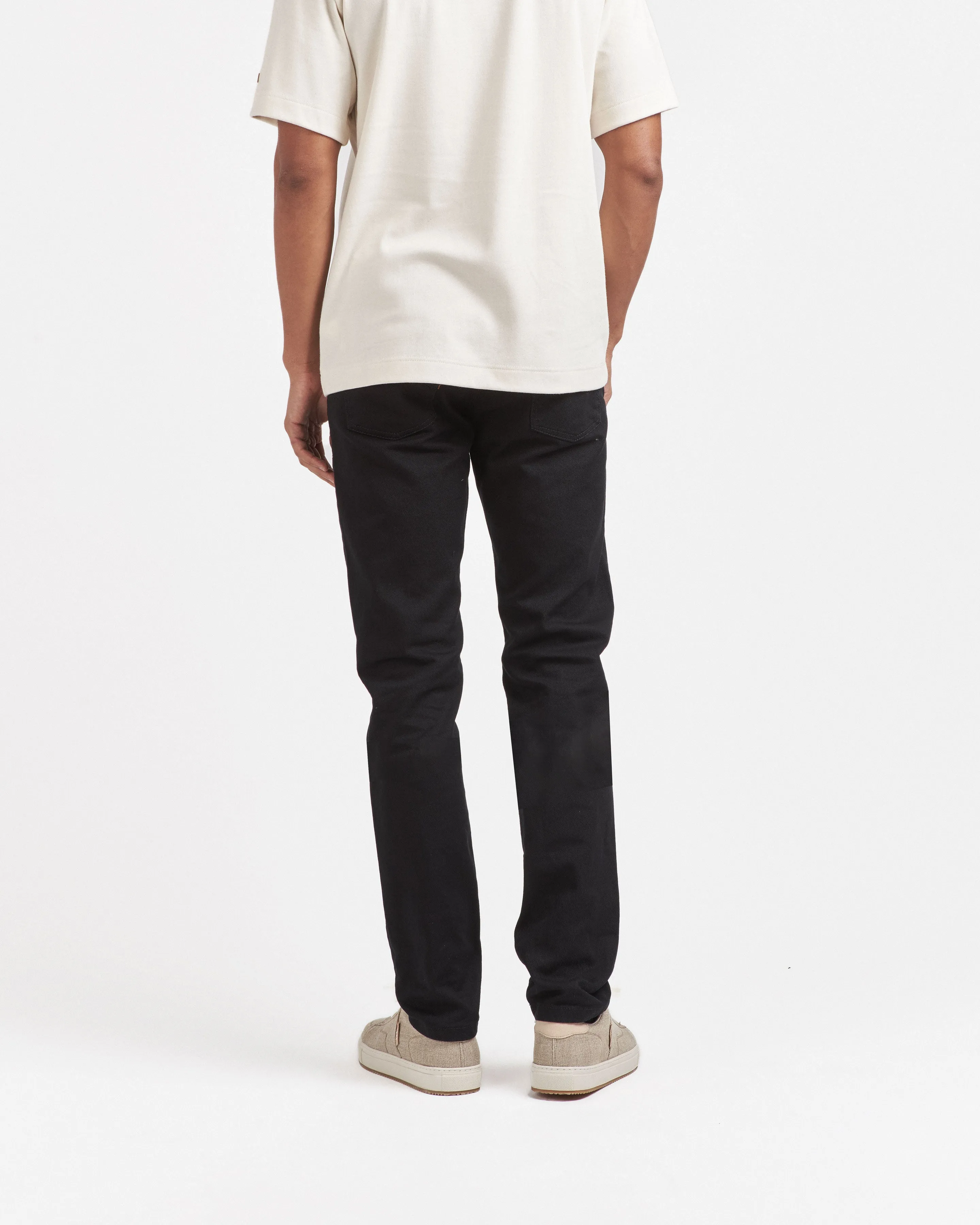 Men's straight fitted jeans Black