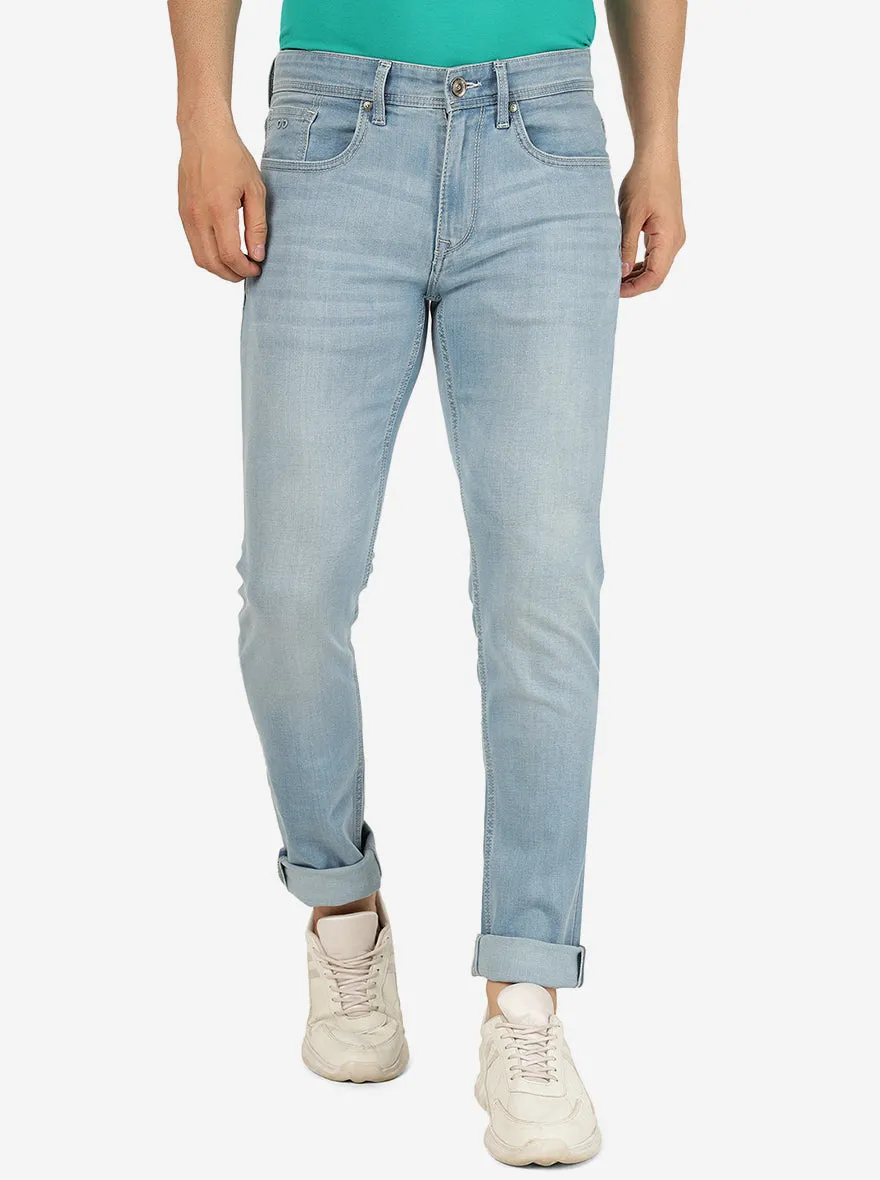 Mid Blue Washed Slim Fit Jeans | JadeBlue