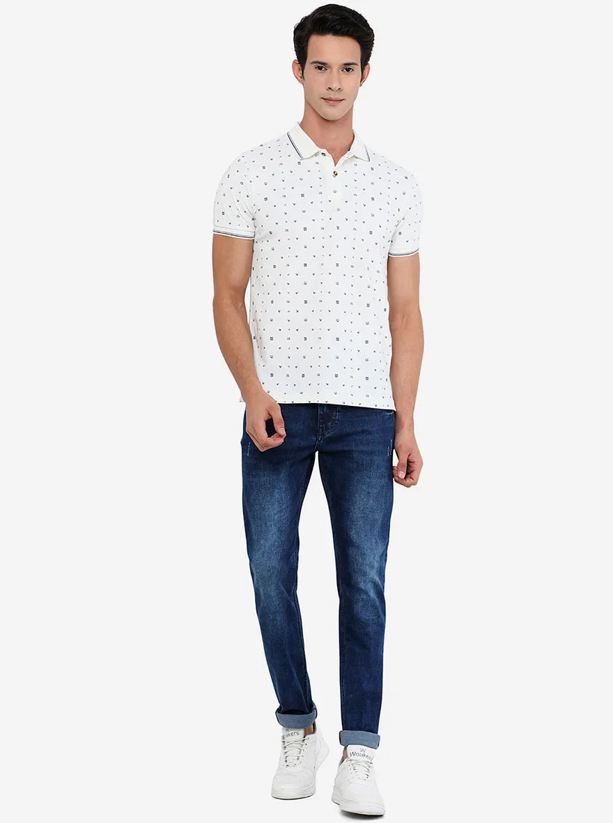 Mid Blue Washed Slim Fit Jeans | JadeBlue