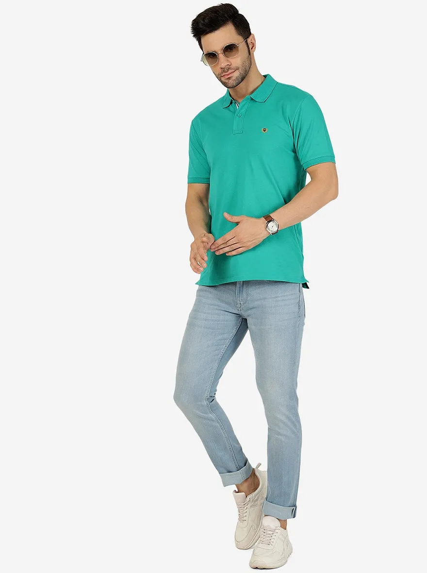 Mid Blue Washed Slim Fit Jeans | JadeBlue