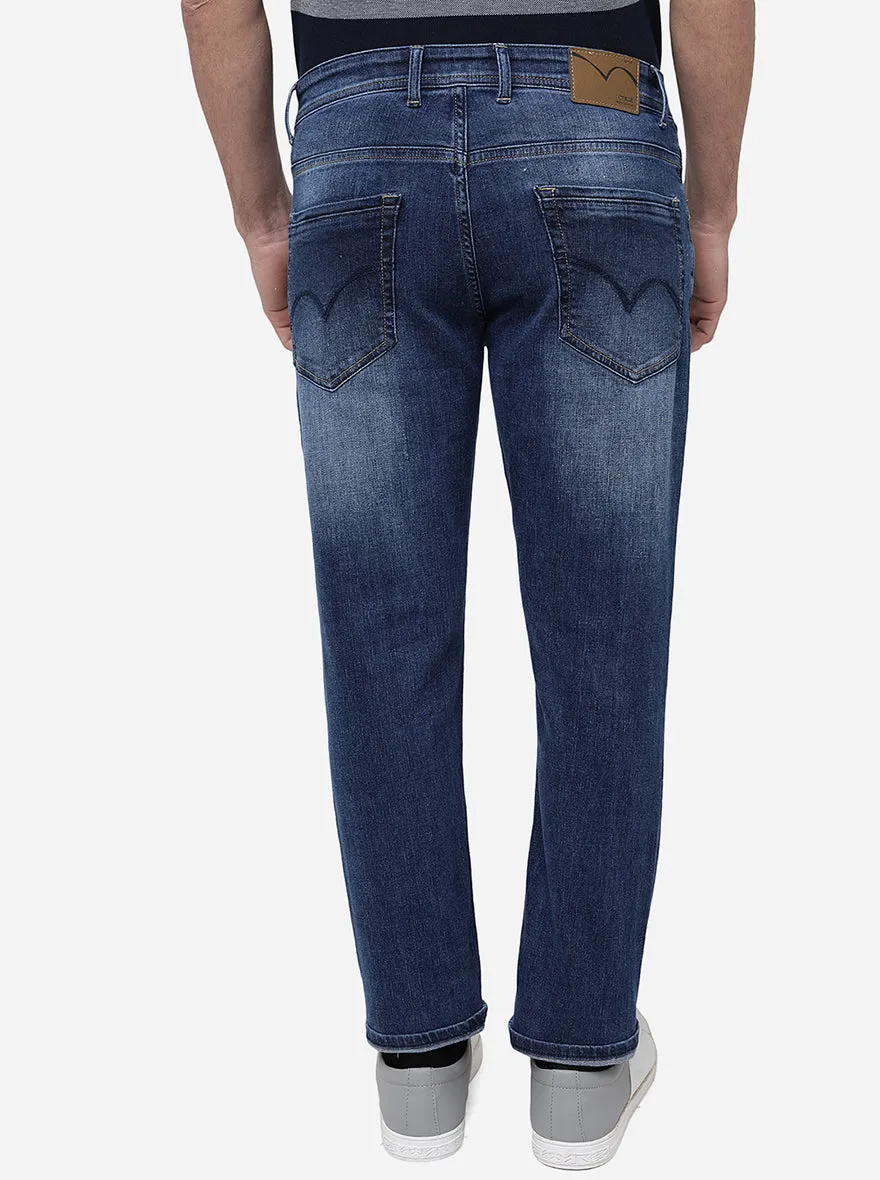 Mid Blue Washed Slim Fit Jeans | JadeBlue
