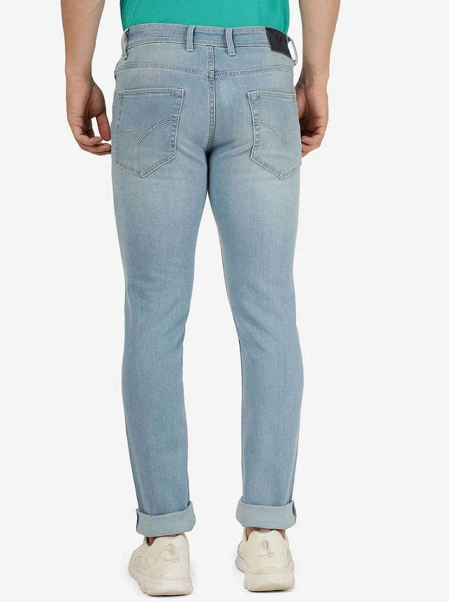 Mid Blue Washed Slim Fit Jeans | JadeBlue