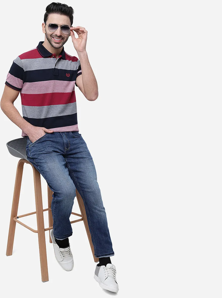 Mid Blue Washed Slim Fit Jeans | JadeBlue
