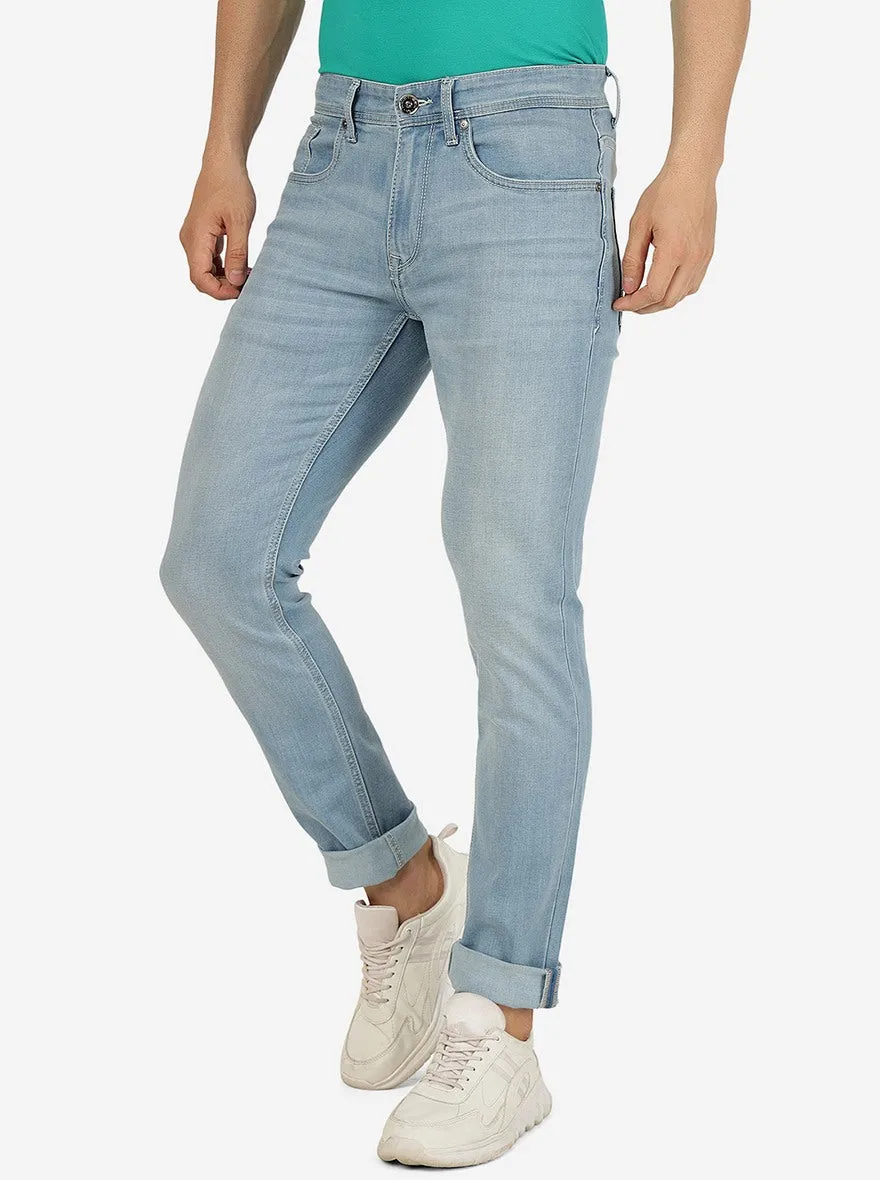 Mid Blue Washed Slim Fit Jeans | JadeBlue