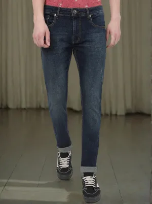 Mid Blue Washed Slim Fit Jeans | JadeBlue