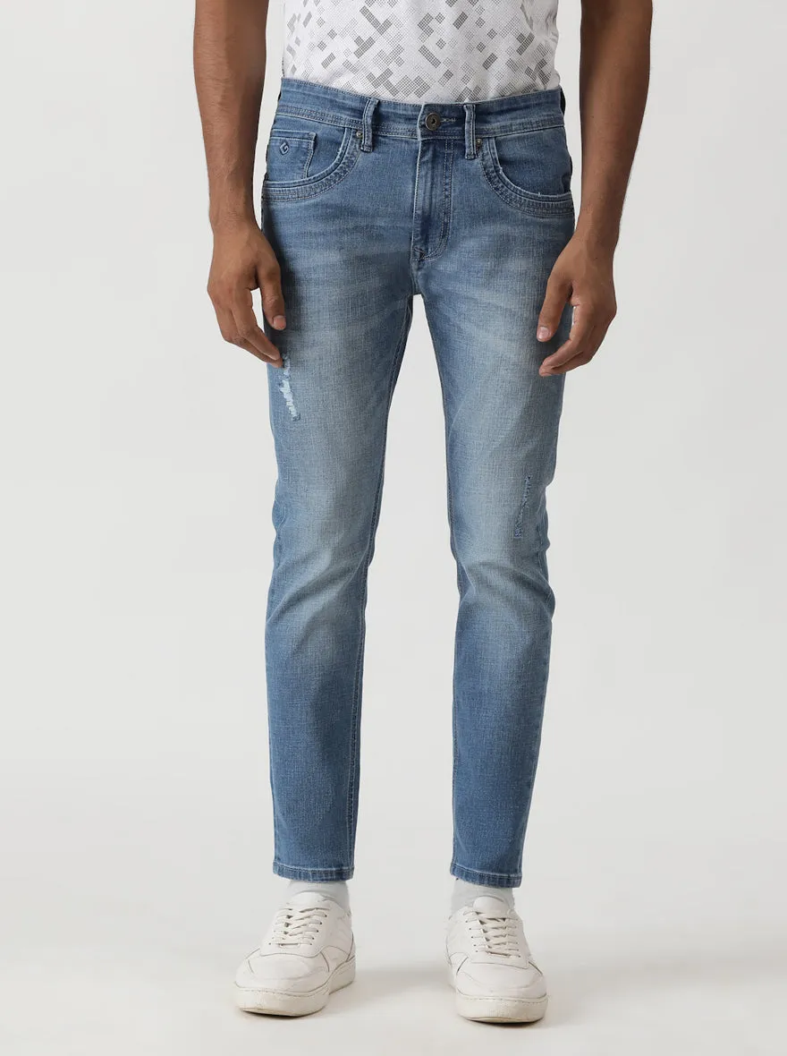 Mid Blue Washed Urban Fit Jeans | Greenfibre