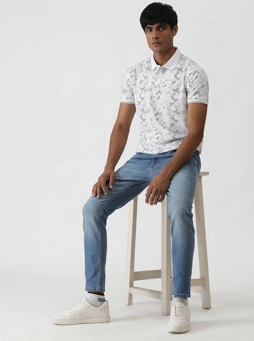 Mid Blue Washed Urban Fit Jeans | Greenfibre