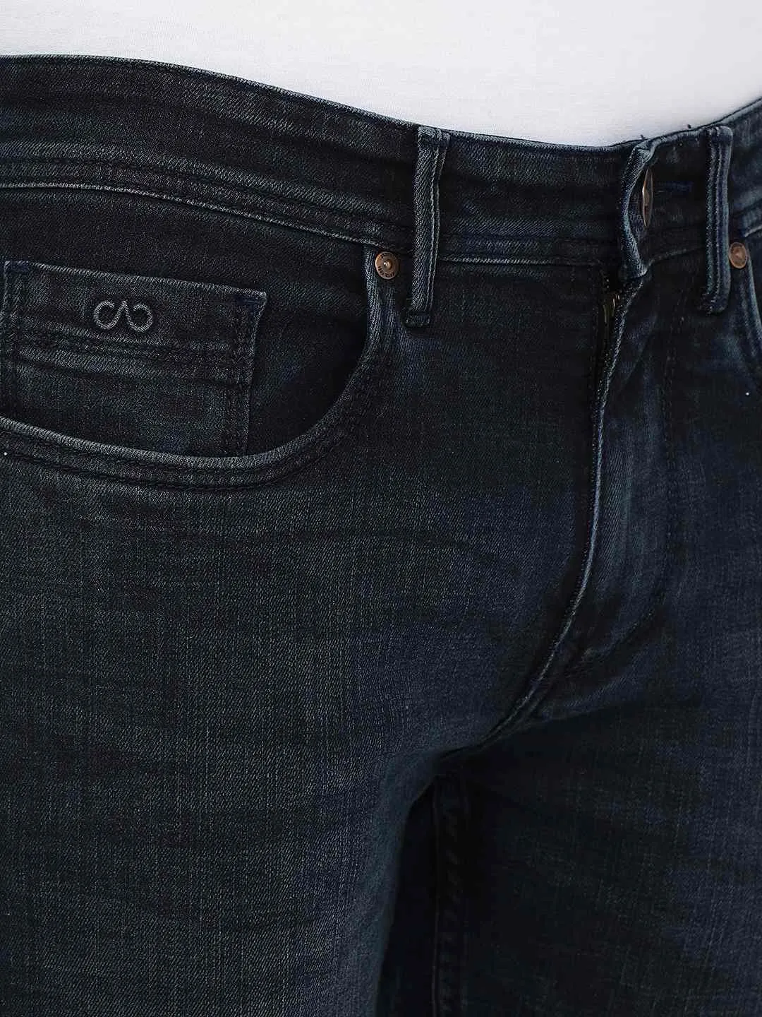 Mid Night Blue Solid Slim Fit Jeans | JadeBlue