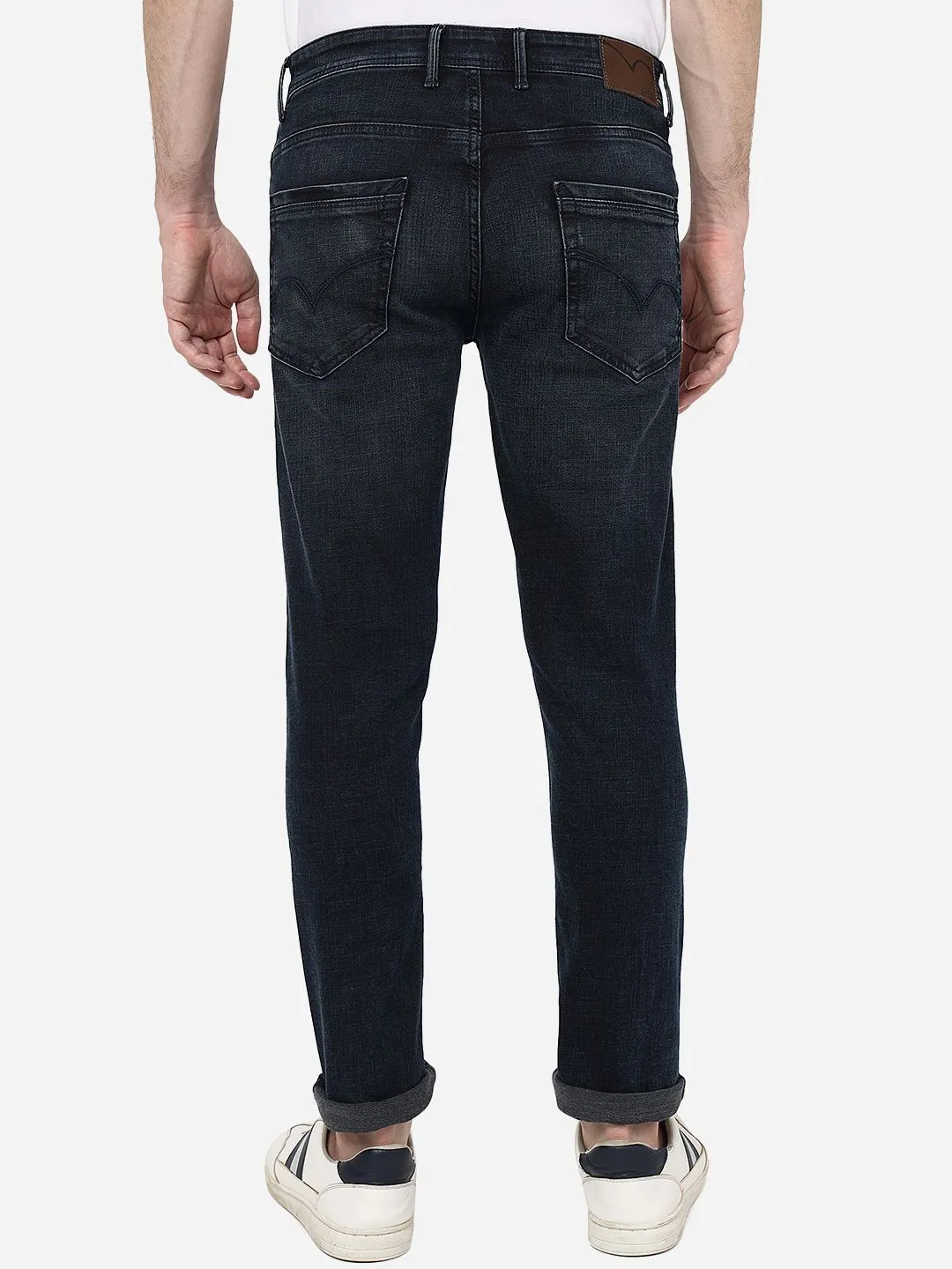 Mid Night Blue Solid Slim Fit Jeans | JadeBlue