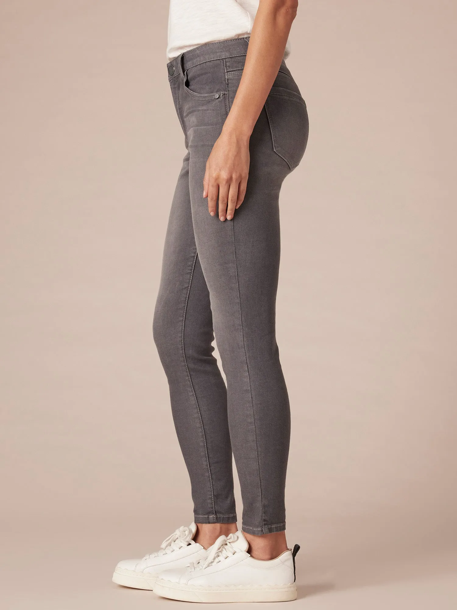 Modern "Ab"solution® High Rise Ankle Length Grey Skinny Jeans