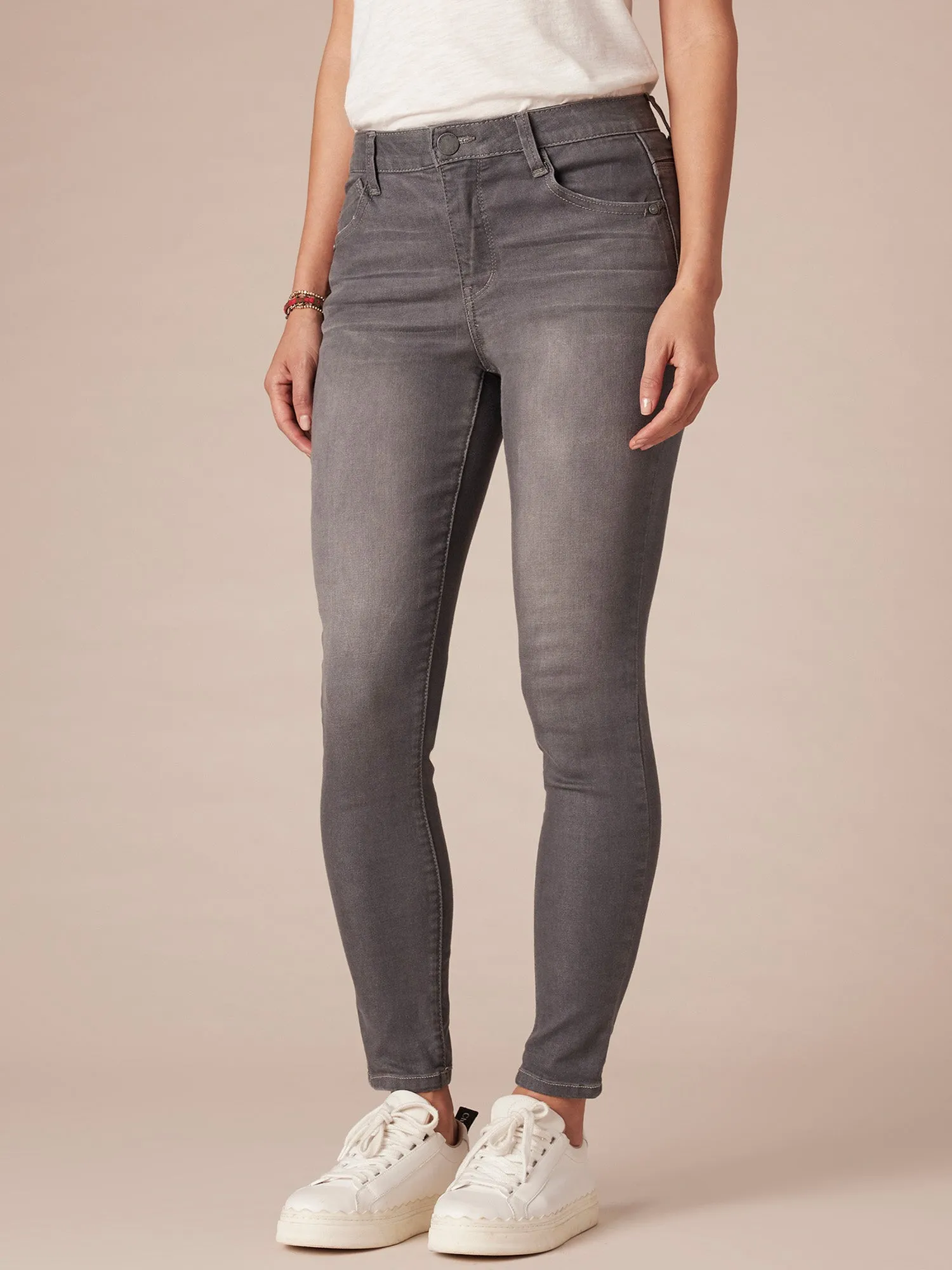 Modern "Ab"solution® High Rise Ankle Length Grey Skinny Jeans