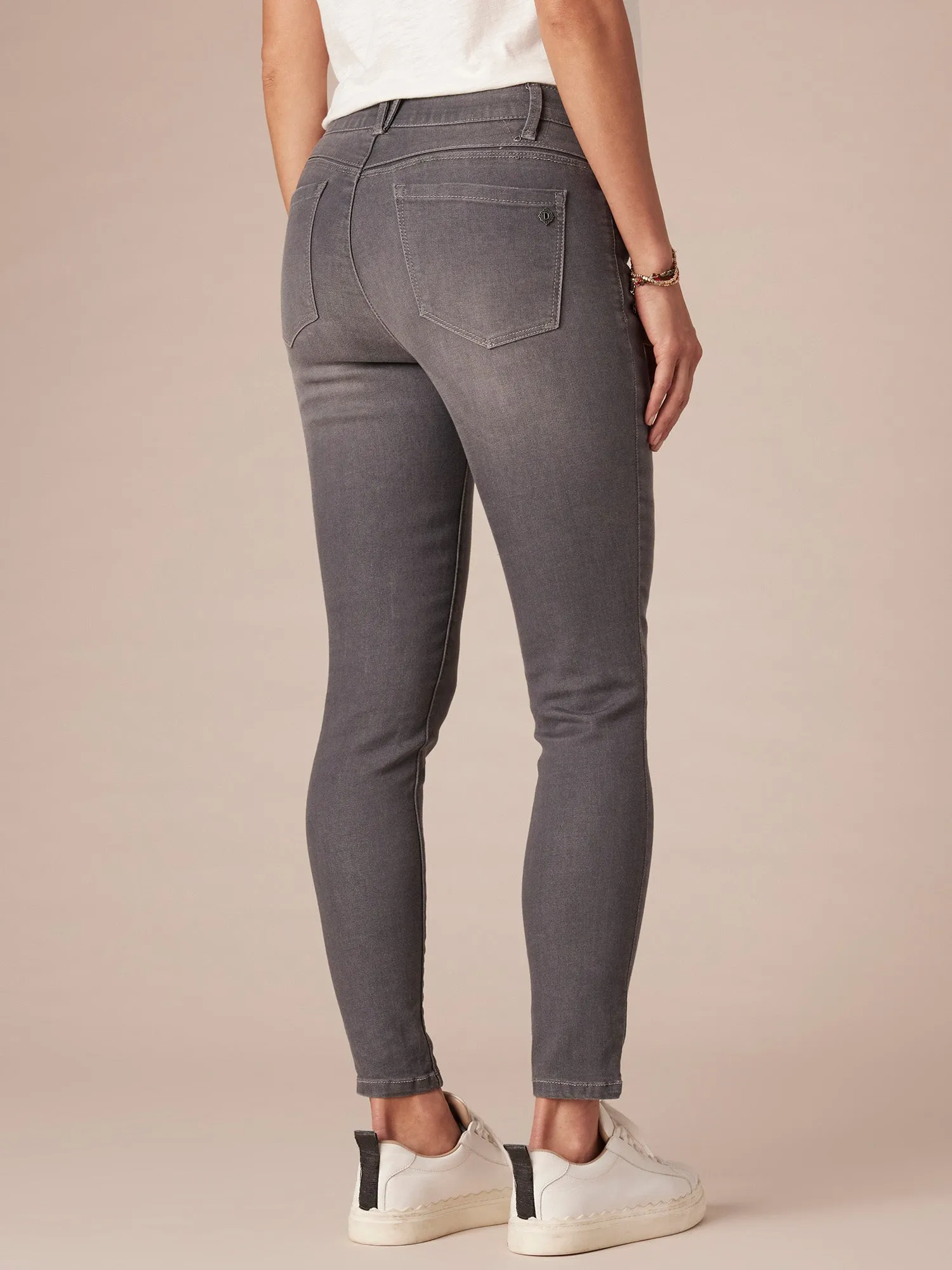 Modern "Ab"solution® High Rise Ankle Length Grey Skinny Jeans
