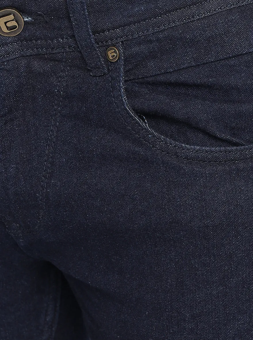 Mood Indigo Blue Washed Straight Fit Jeans | Greenfibre