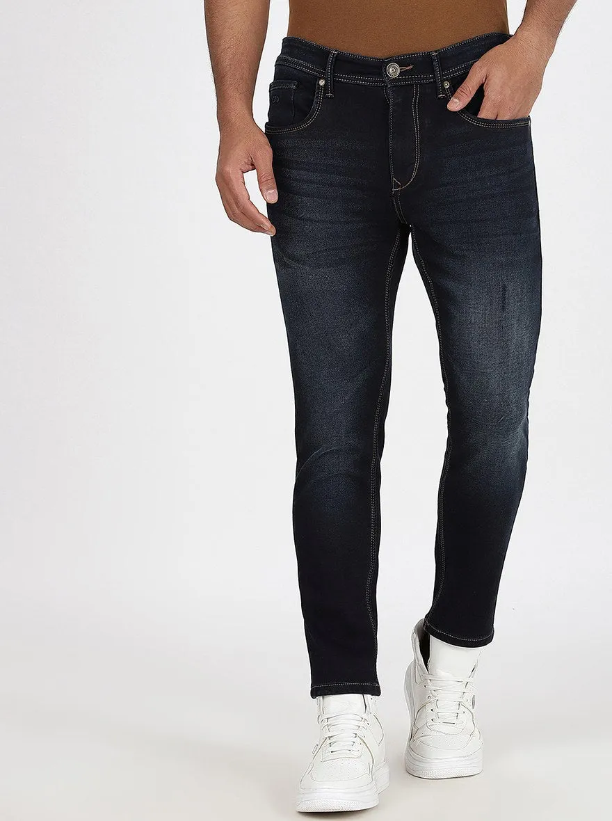 Navy Blue Washed Rider Fit Jeans | JadeBlue