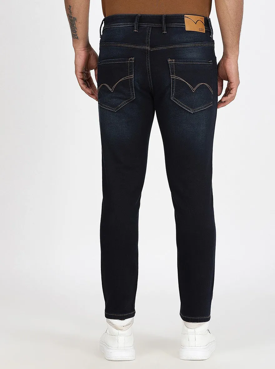 Navy Blue Washed Rider Fit Jeans | JadeBlue