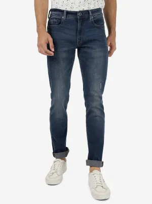 Navy Blue Washed Slim Fit Jeans | JadeBlue