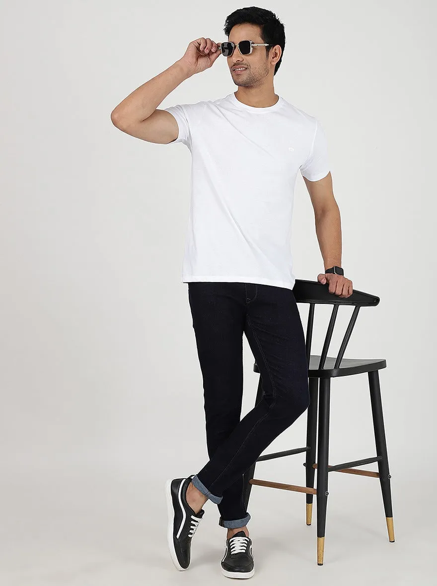 Navy Blue Washed Slim Fit Jeans | JadeBlue