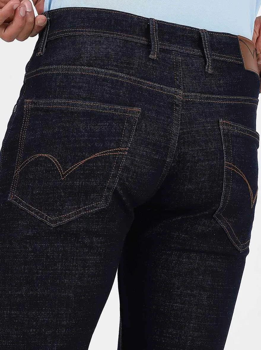 Navy Blue Washed Slim Fit Jeans | JadeBlue