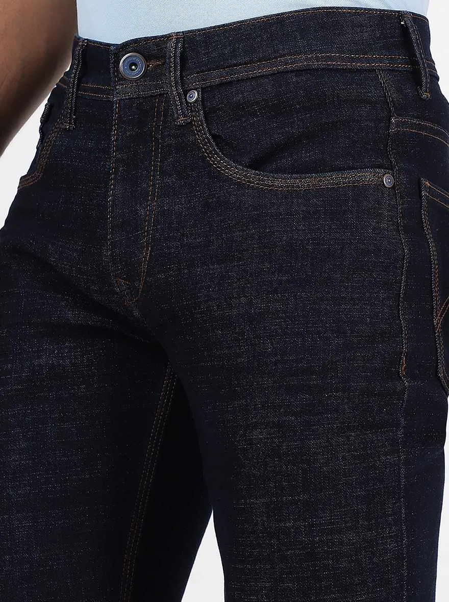 Navy Blue Washed Slim Fit Jeans | JadeBlue