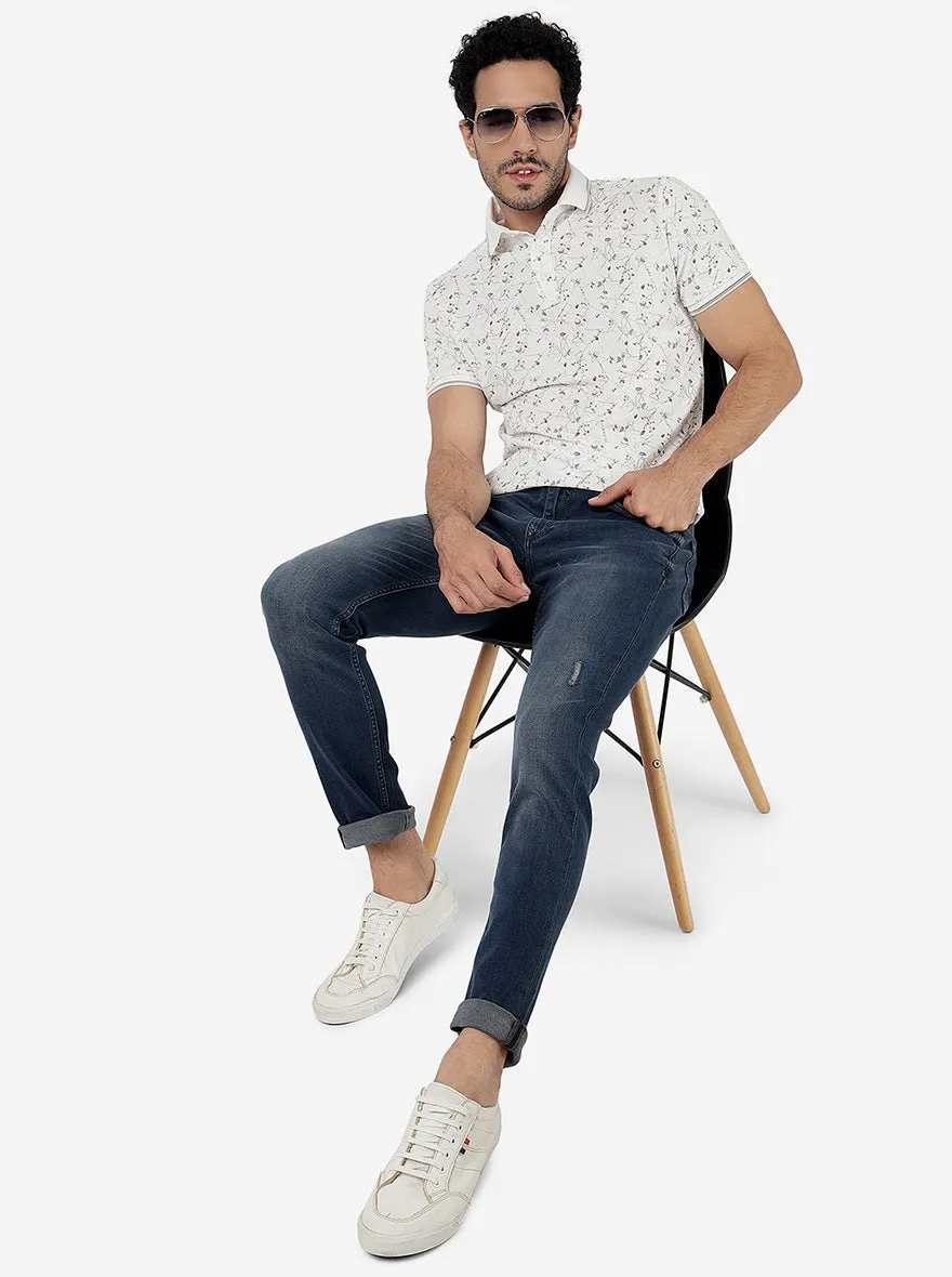 Navy Blue Washed Slim Fit Jeans | JadeBlue