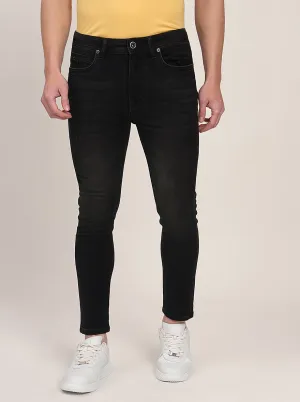Night Grey Washed Rider Fit Jeans | JadeBlue