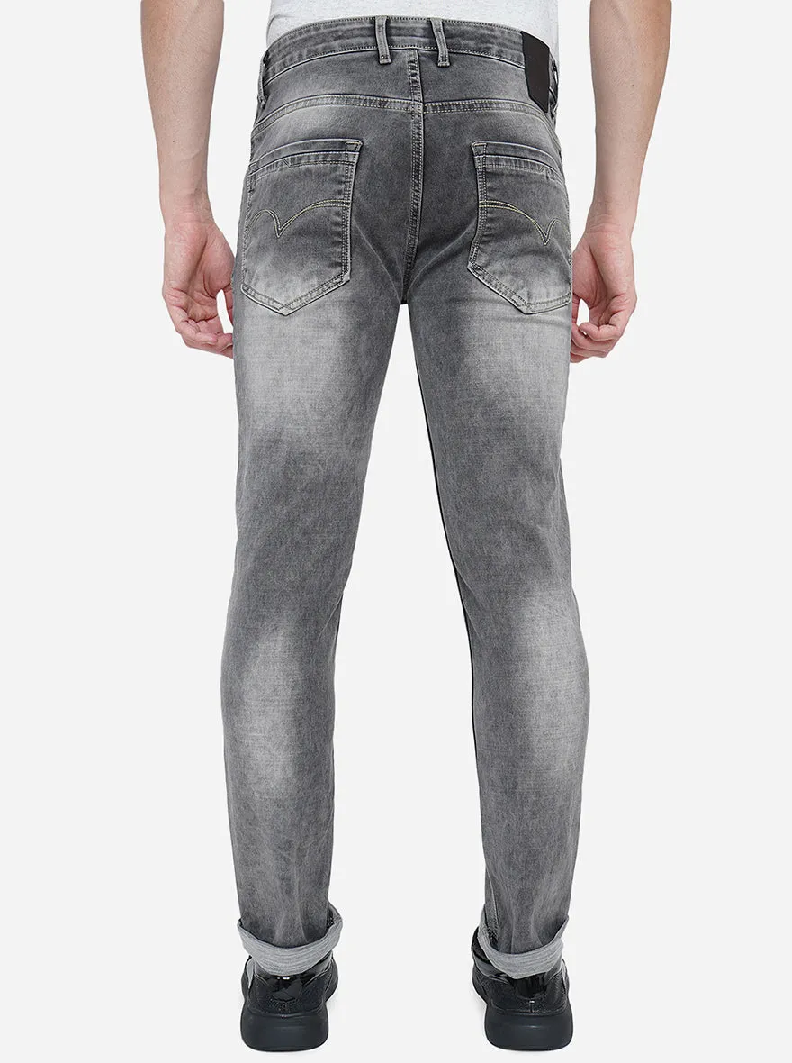 Night Grey Washed Slim Fit Jeans | JadeBlue