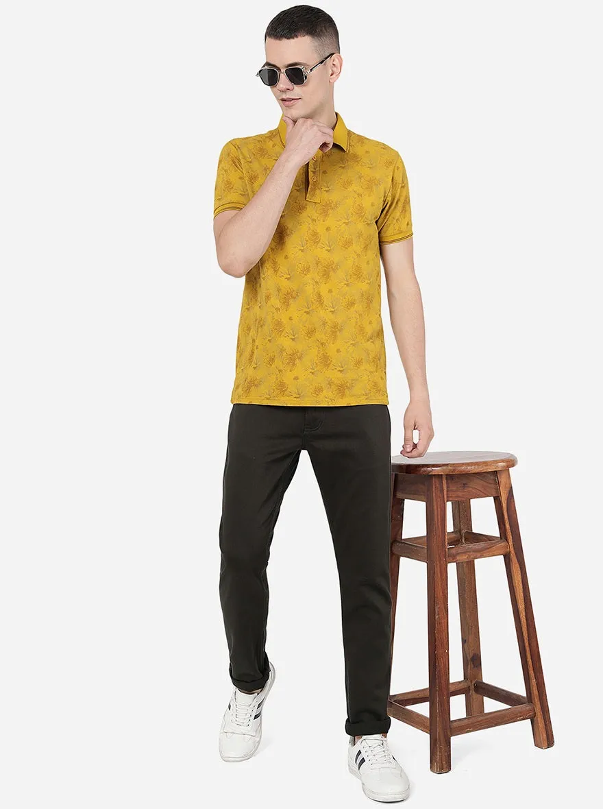 Olive Green Washed Slim Fit Jeans | JadeBlue