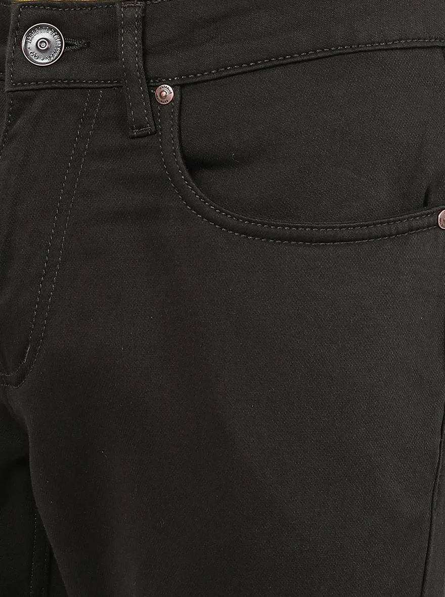 Olive Green Washed Slim Fit Jeans | JadeBlue