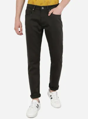Olive Green Washed Slim Fit Jeans | JadeBlue