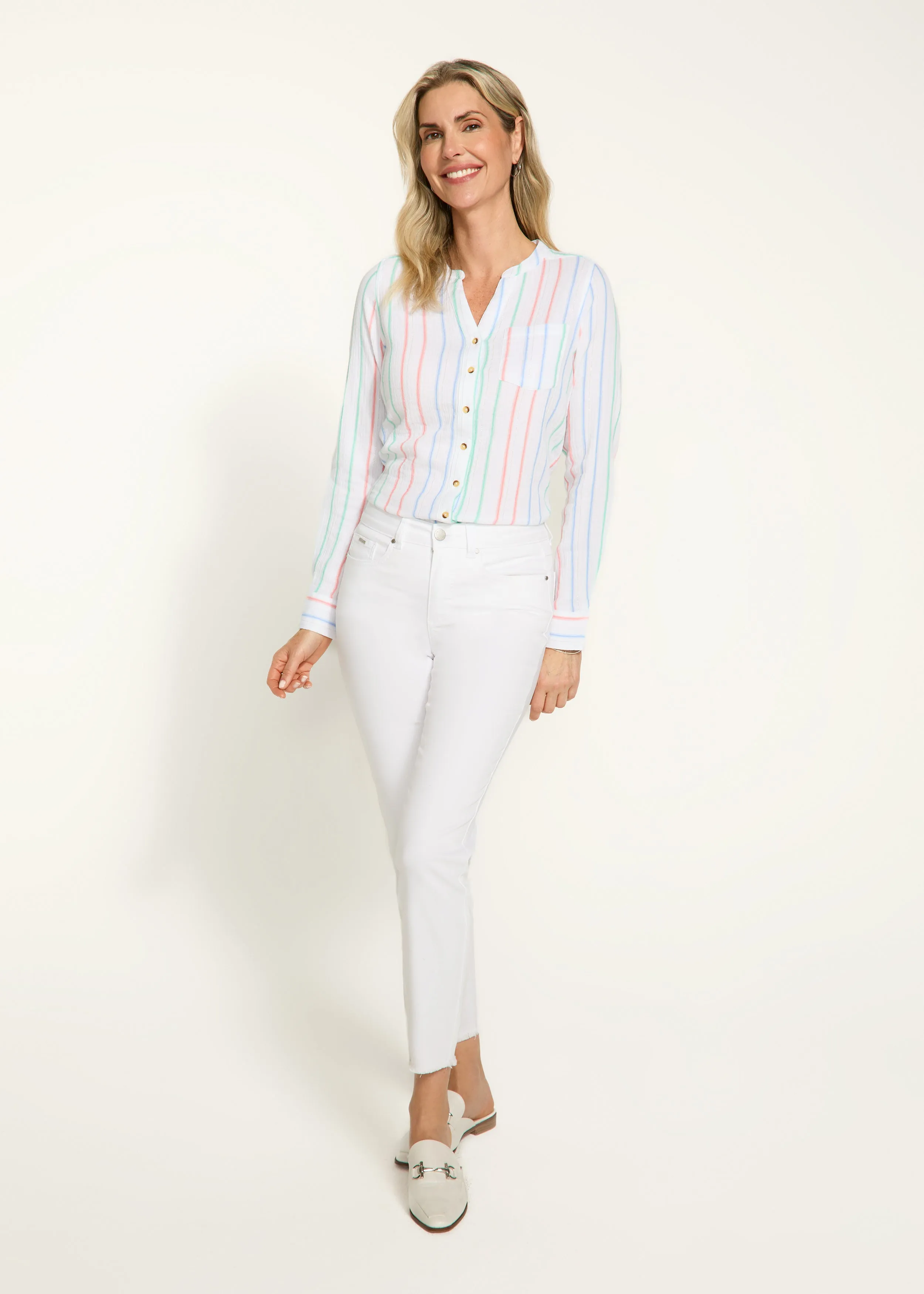 Olivia Slim Ankle Denim, White