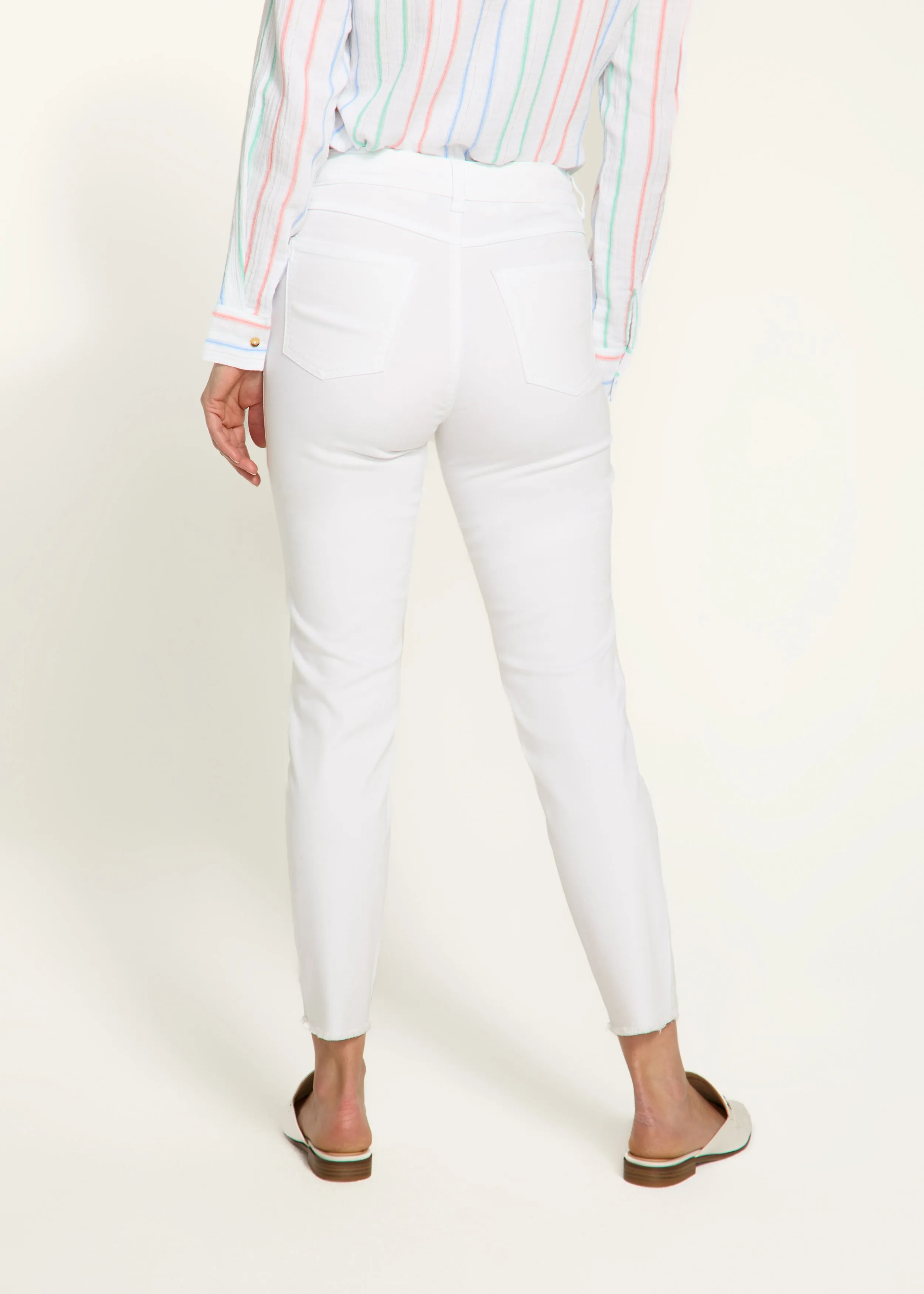 Olivia Slim Ankle Denim, White