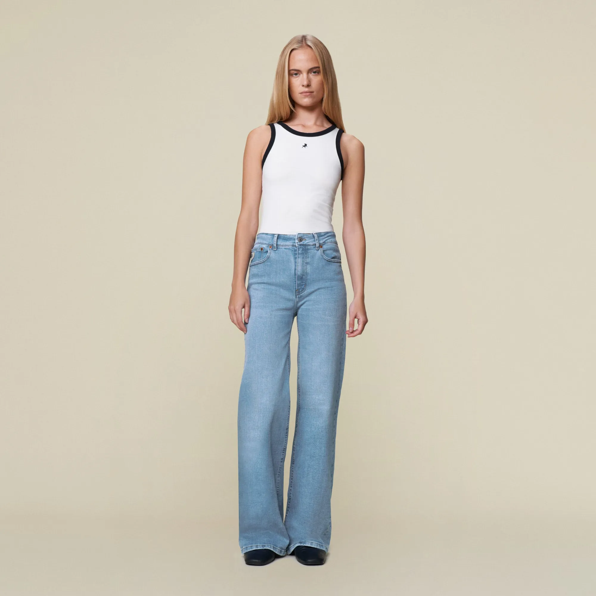Palazzo Angel Cloudy - Mid Rise Wide Fit