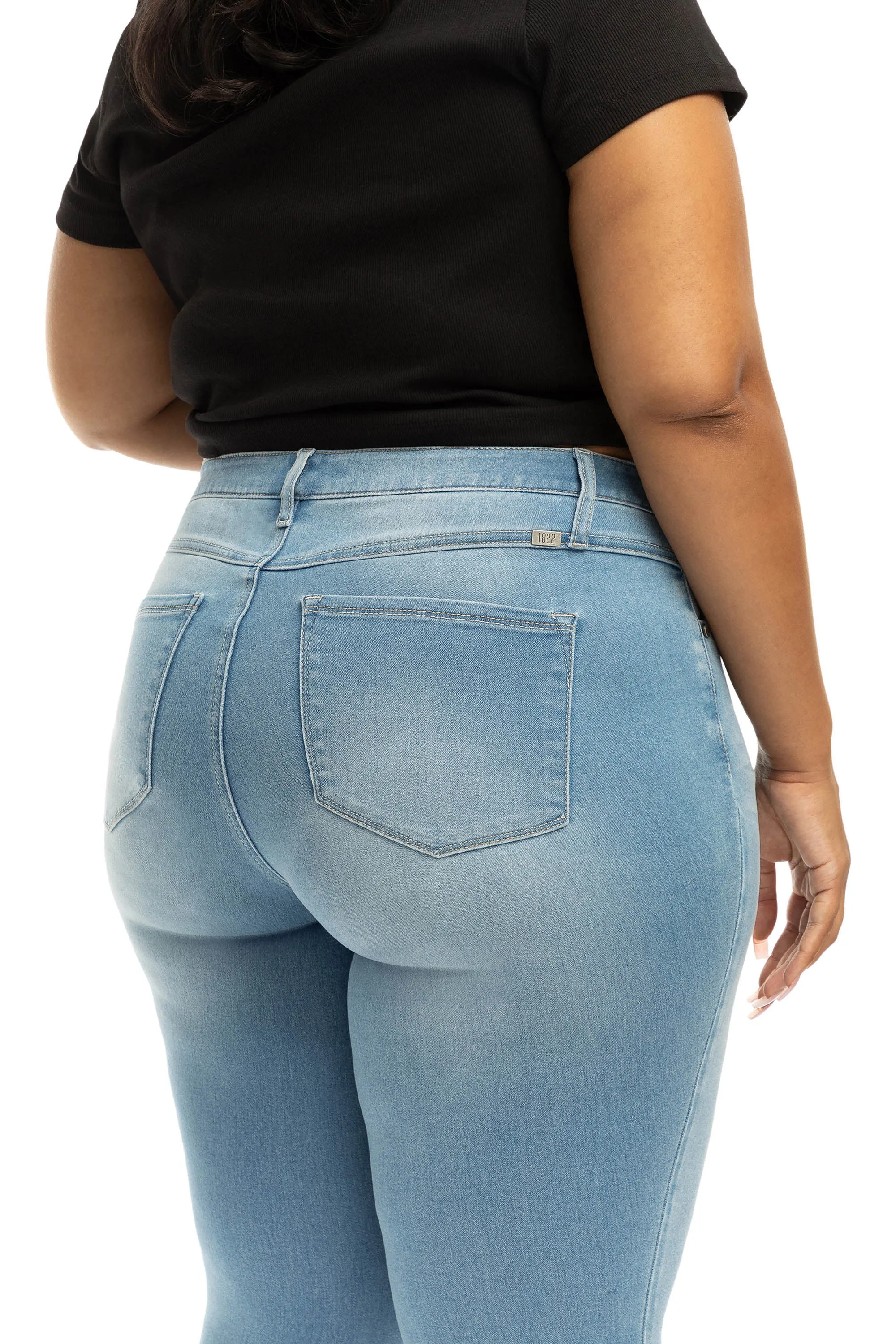 Plus Butter Side Slit Capri in Mojave