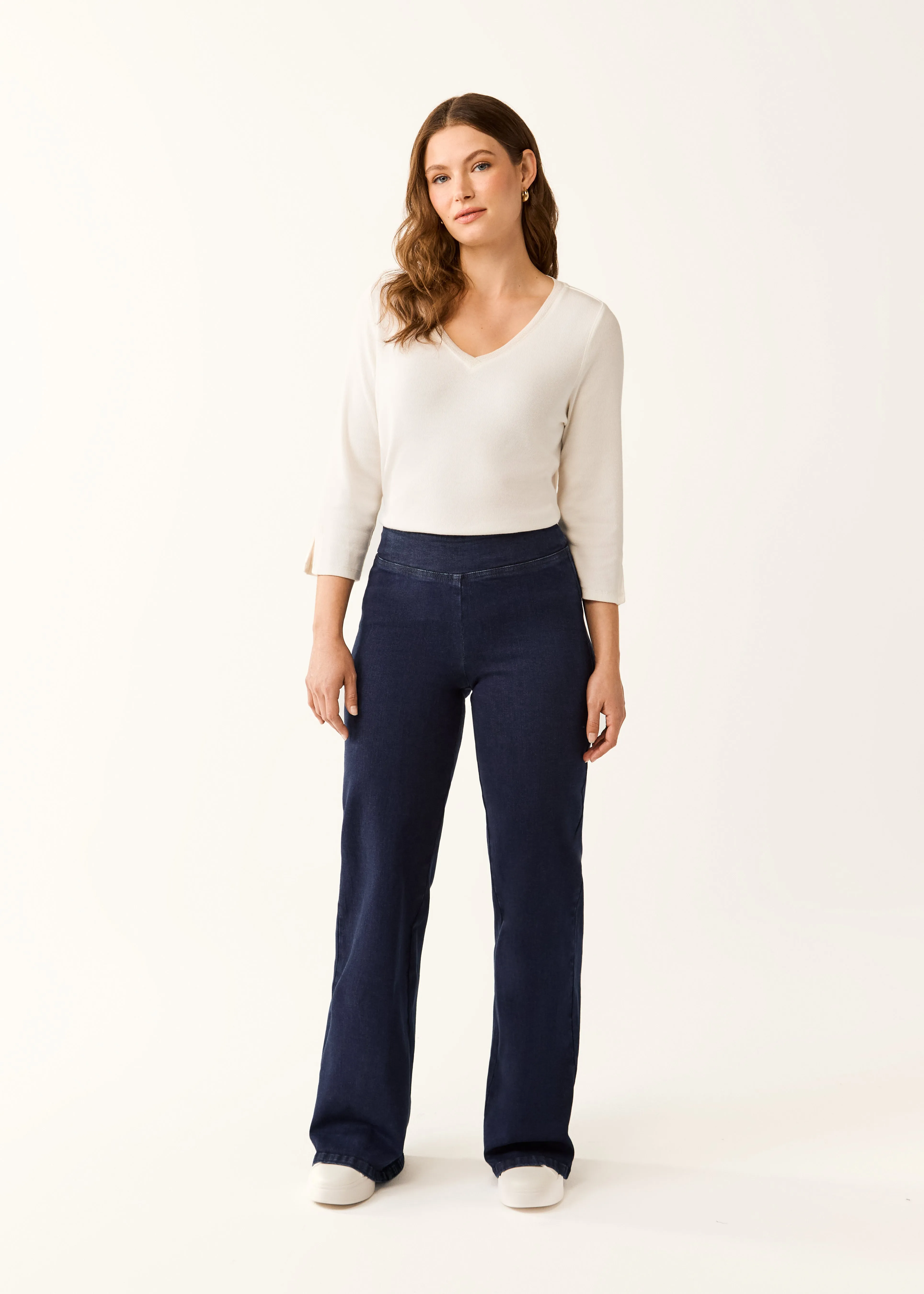 Pull-On Wide Leg Denim