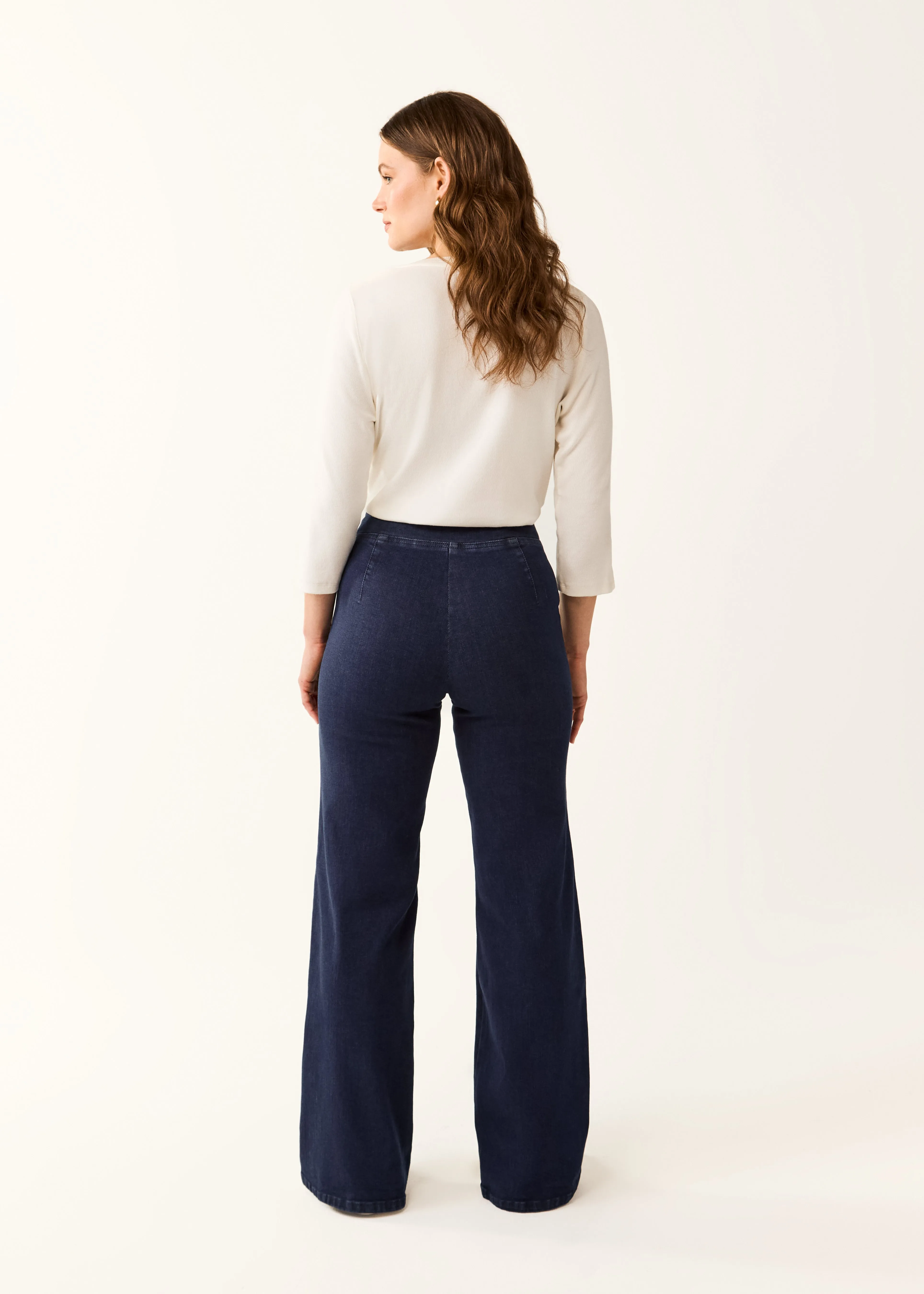 Pull-On Wide Leg Denim