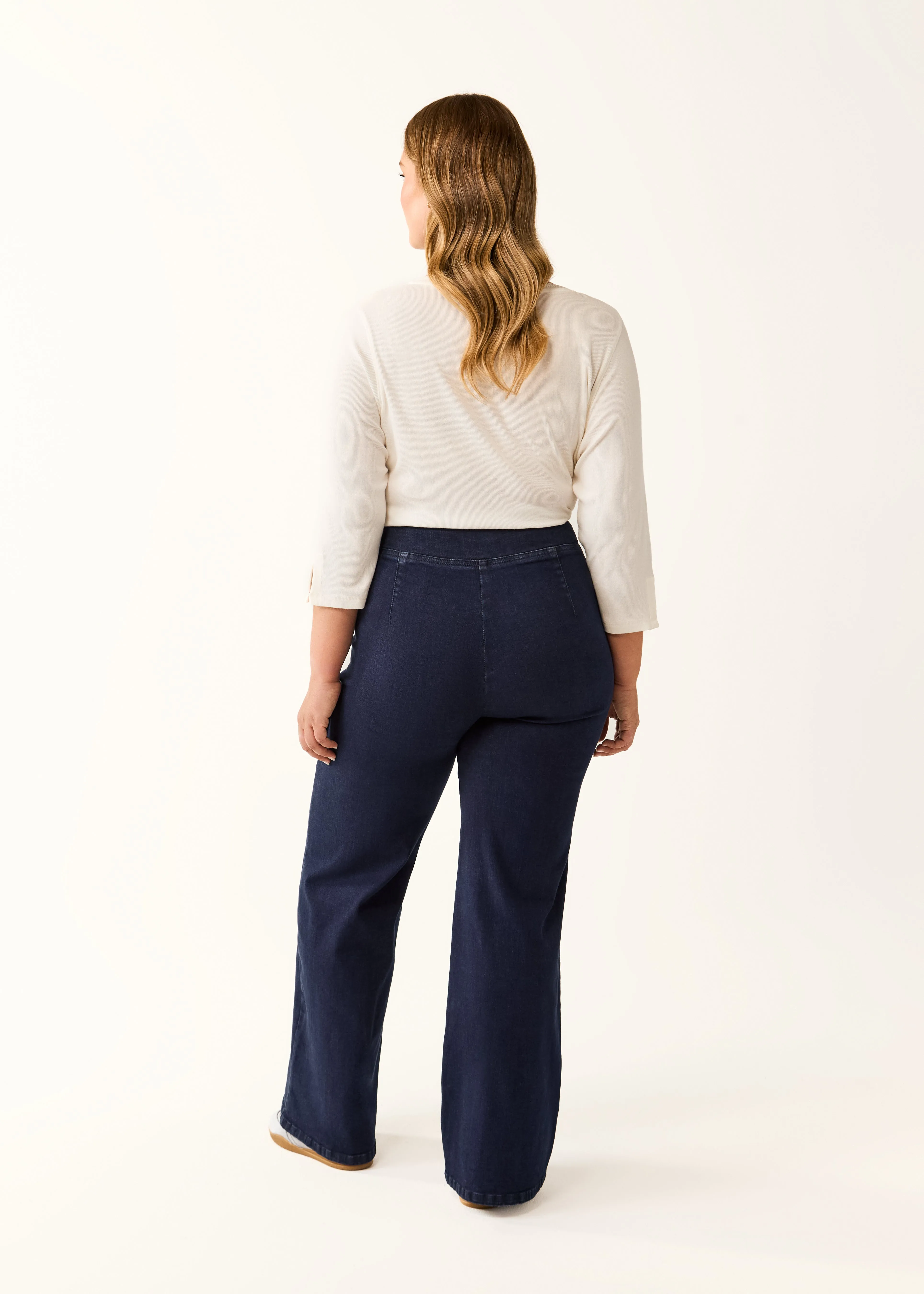 Pull-On Wide Leg Denim