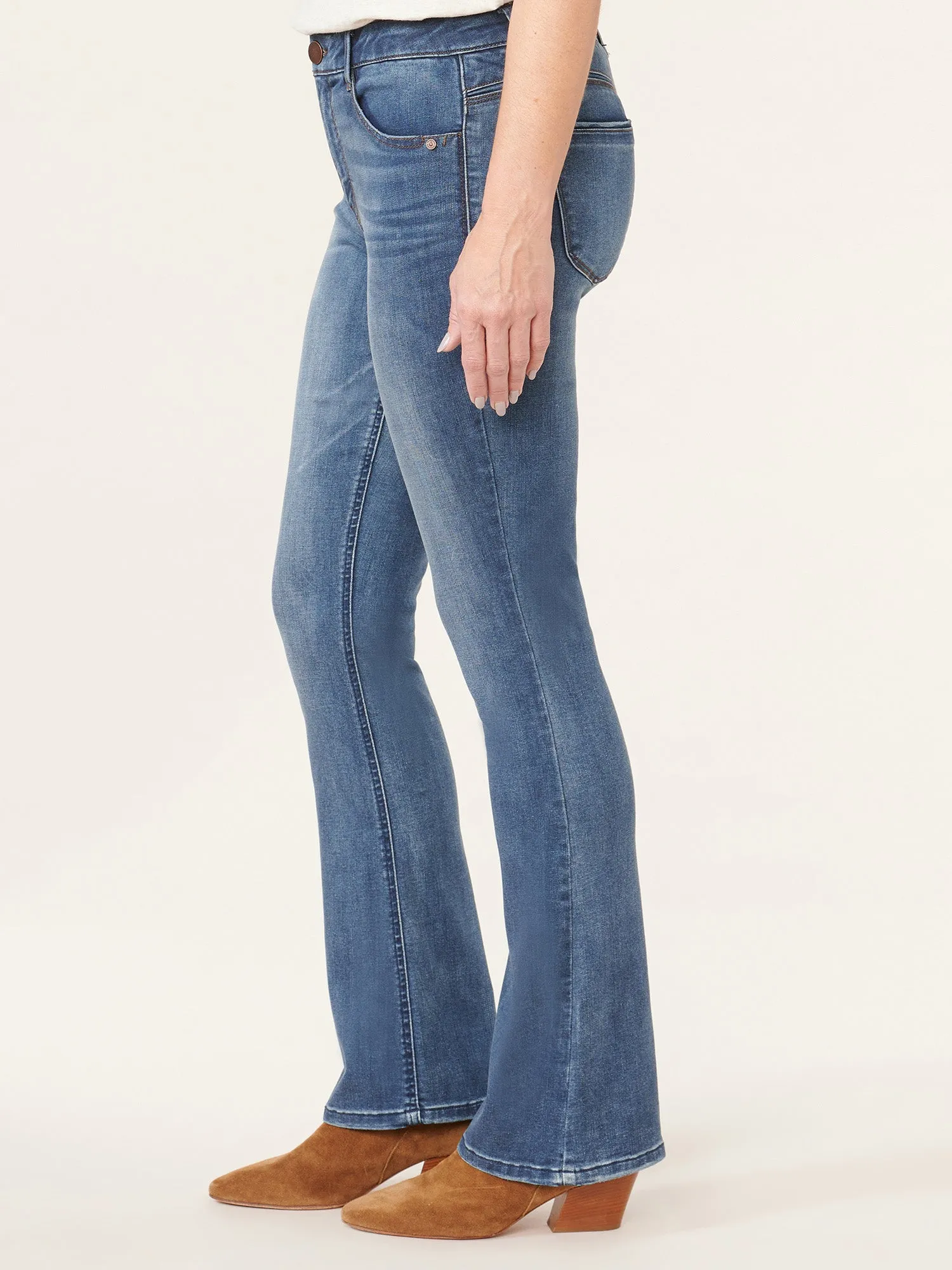 "Ab"solution® 34" Long Inseam High Rise Itty Bitty Bootcut Jeans