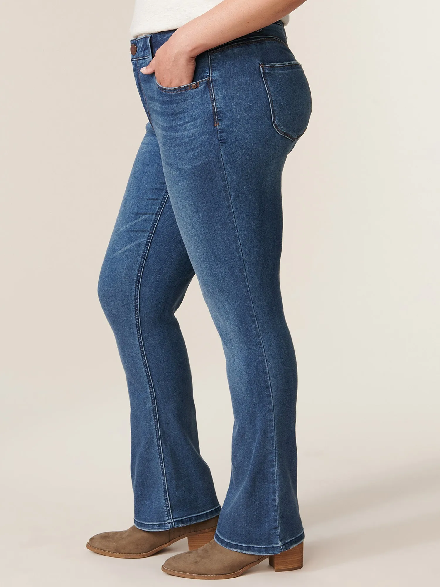 "Ab"solution® High Rise Artisanal Plus Itty Bitty Boot Jean