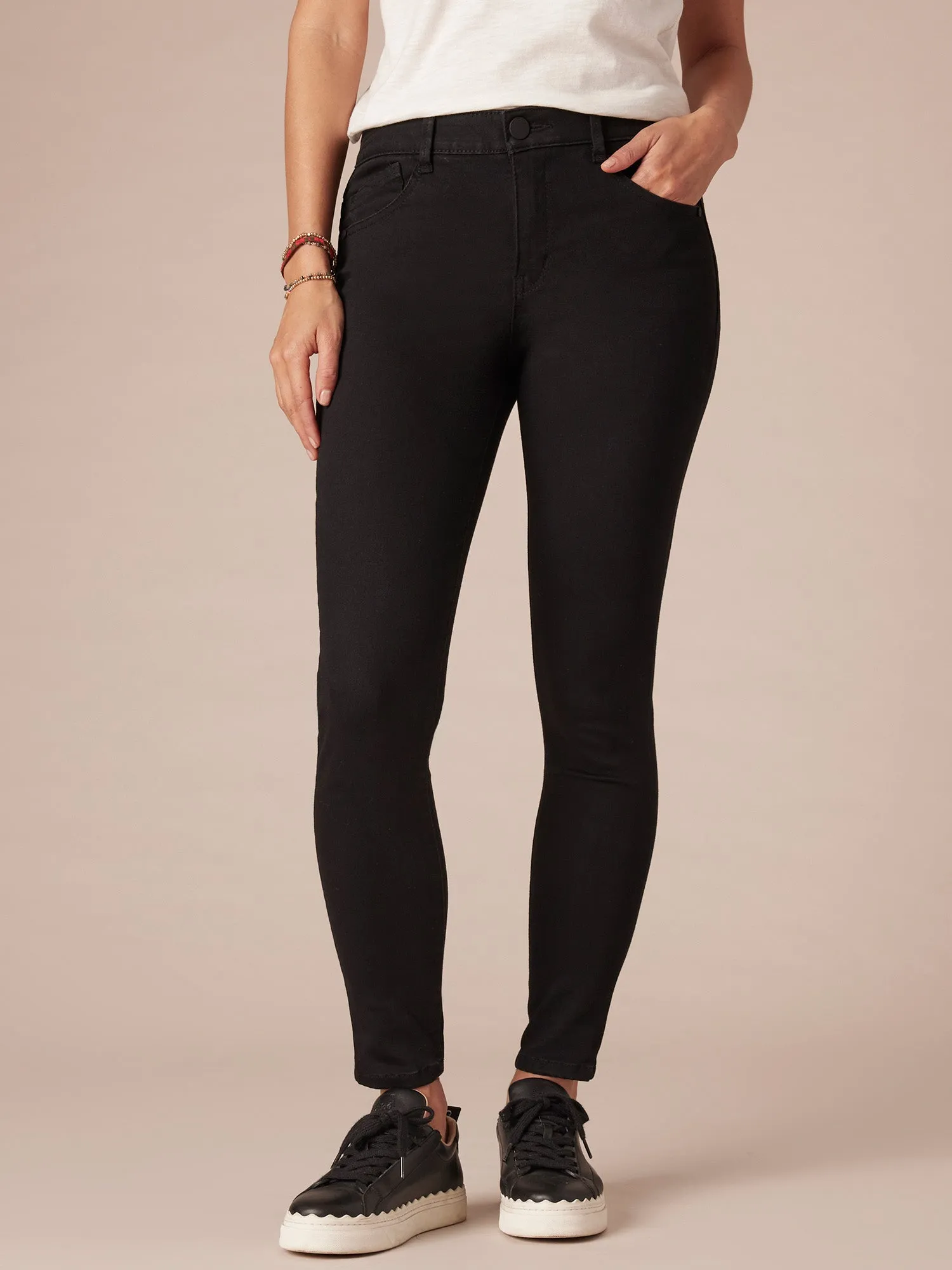 "Ab"solution® High Rise Black Petite Modern Skinny Jeans