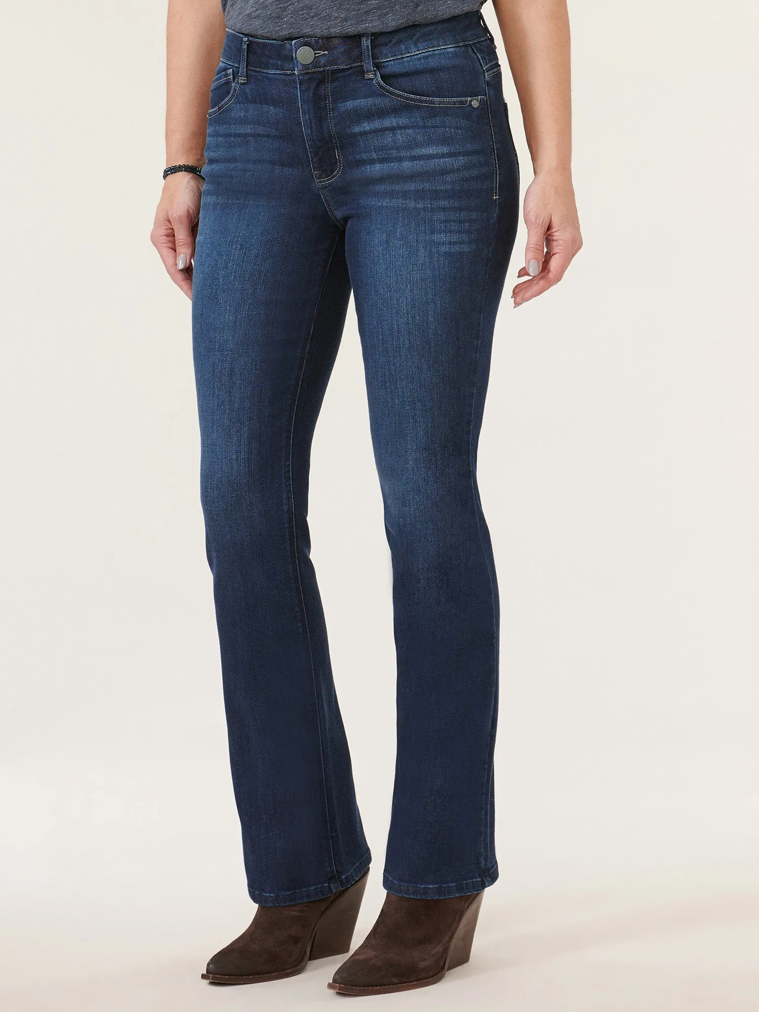 "Ab"solution High Rise Cascading "D" Itty Bitty Bootcut Tall Jeans