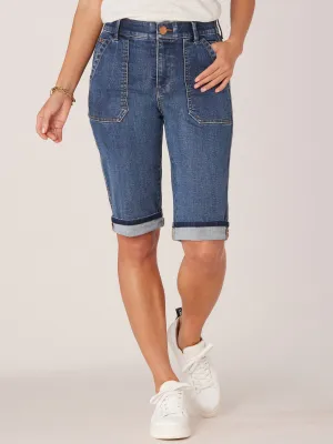 "Ab"solution High Rise Cuffed Hem Repreve Bermuda Short