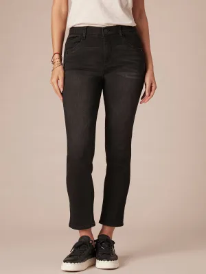"Ab"solution® High Rise Petite Black Denim Skinny Jeans