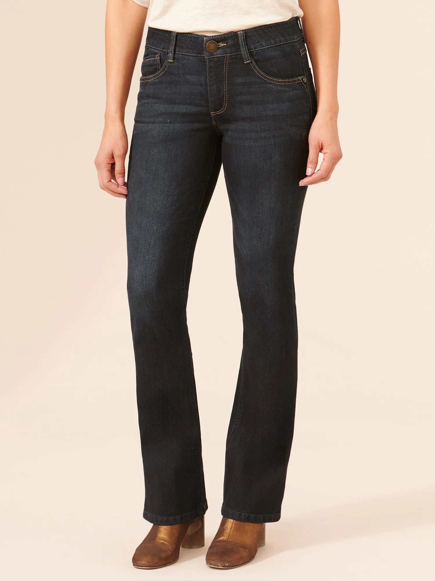 "Ab"solution® Itty Bitty Bootcut Indigo Petite Jeans