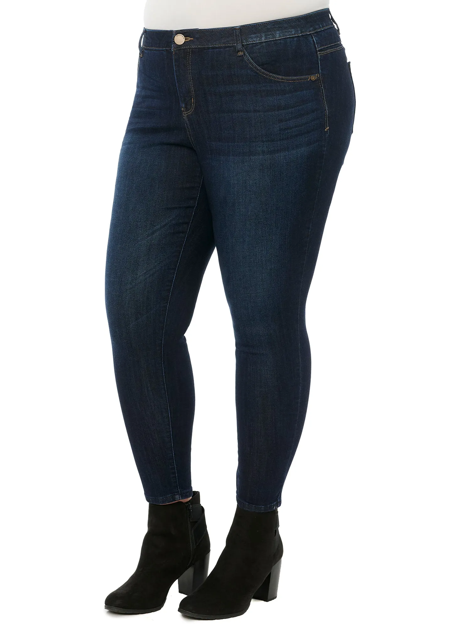 "Ab"solution® Premium Modern High Rise Ankle Length Skinny Jeans