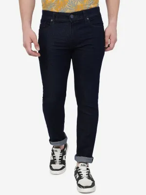 Raw Blue Solid Slim Fit Jeans | JadeBlue