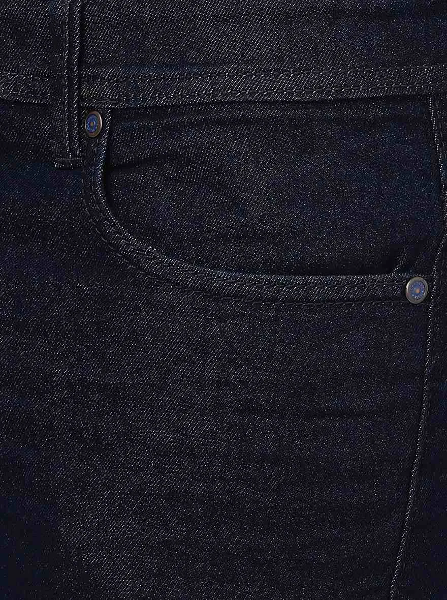 Raw Blue Solid Slim Fit Jeans | JadeBlue