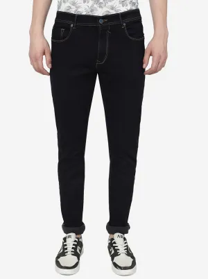 Raw Blue Solid Straight Fit Jeans | JadeBlue