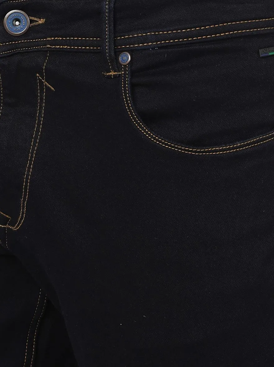 Raw Blue Solid Straight Fit Jeans | JadeBlue