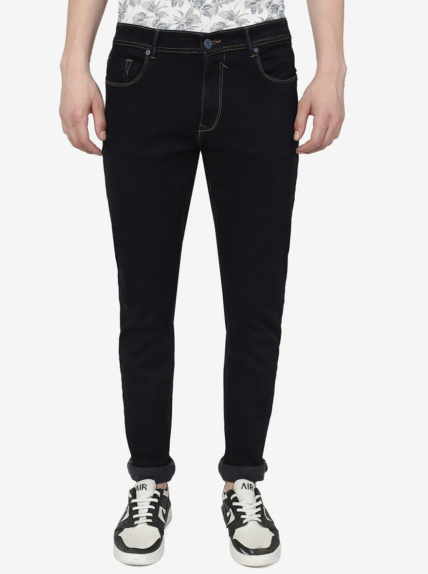 Raw Blue Solid Straight Fit Jeans | JadeBlue