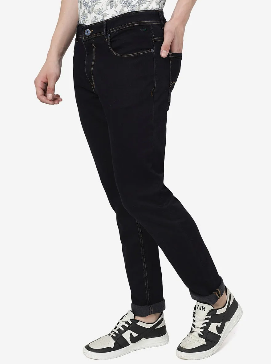 Raw Blue Solid Straight Fit Jeans | JadeBlue